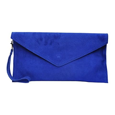 Avashion Royal Blue Suede Leather Clutch Cover
