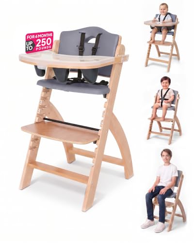 Image of Abiie Beyond Junior Convertible Wooden High Chair with Removable Tray