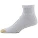 GOLDTOE Men's 656P Cotton Ankle Athletic Socks, Multipairs, White (6-Pairs), Large
