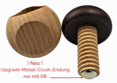 EFO Holz Nussknacker in Pilzform 9x6 cm | Walnussknacker aus robustem Buchenholz für müheloses Knacken… – Ansicht 4