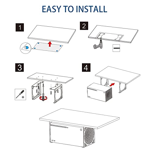 Monzlteck Soporte Debajo del Escritorio para Xbox Series X, Soporte Sigilo para XSX - imagen 7