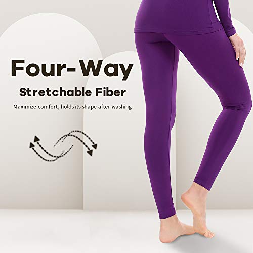 Image of MANCYFIT Thermal Leggings for Women Fleece Lined Pants Long Underwear Bottoms