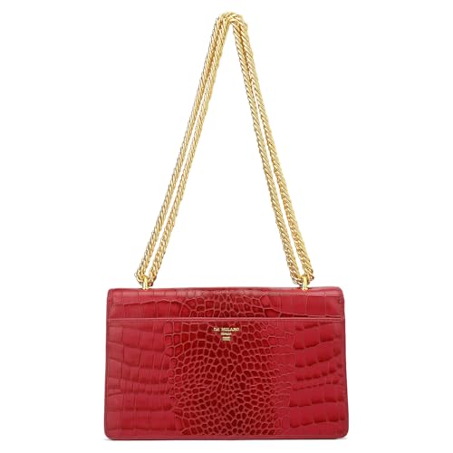 Image of Da Milano Leather Shoulder Bag for Women (00588D)
