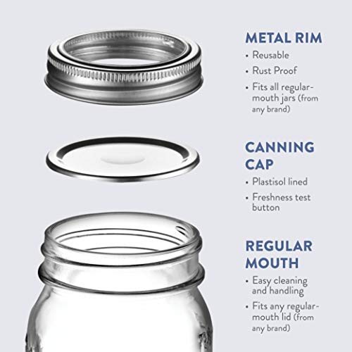 Paksh Novelty 5-PACK Mason Jars With Lids & Sealer thumb #4