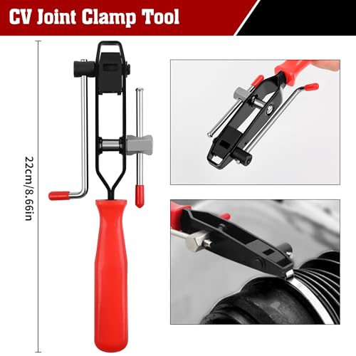 Image of TOOLEAGUE 5Pcs Joint CV Boot Clamp Tool Pliers Set | Hose Clamp and Clic-R Type Pliers,Auto Trim Removal Tool with Storage Bag for Car ATV UTV