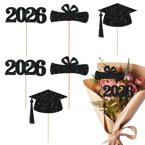 Cartel de descuento de diploma para florero - Decoración central para magdalenas - Relleno de jarrón para ceremonia de diplomas 2026, para mesa de cena, celebración de escolar, actividad - imagen 9