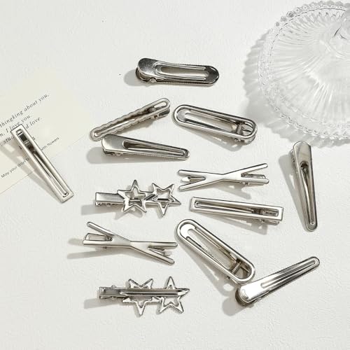 Pinzas de metal para cabello estilo cocodrilo paquete 15 pzas miniatura 4