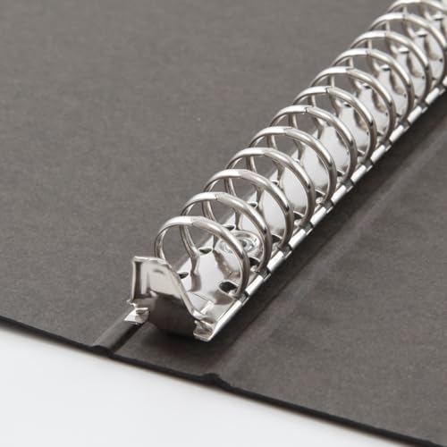 Classeur B5 26 anneaux en papier recyclé MUJI gris foncé ultra rigide - 3