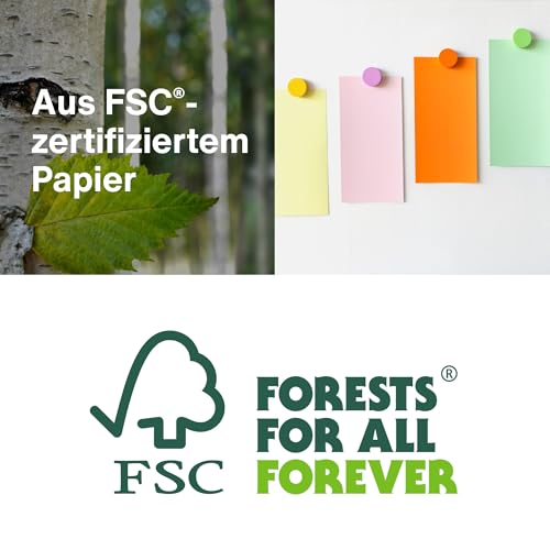 magnetoplan Moderationskarten, rechteckig | BxH 200x100 mm | 500 Stück | Kommunikationskarten in rosa | Für Meetings und Präsentationen | FSC-zertifiziert und kunststofffrei verpackt