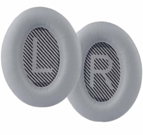 QC35 Ear Pads, Bose QC35 ii Replacement Earpads, Replacement Ear Cushions with Protein Leather Memory Foam for Bose Quietcomfort 35 ii (QC35 II) QuietComfort 35 (QC35) Over-ear Headphones (Gray)