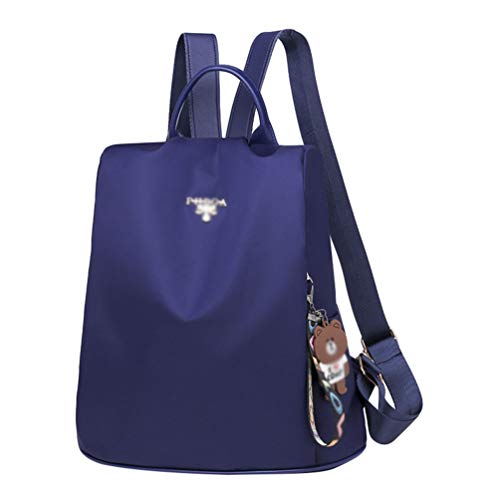Kaiyei - Mochila multifunción para mujer, antirrobo, bolsa de ocio, impermeable, con cremallera, flexible, ligera, Azul (1 # azul sin correa.), 33*16*32 CM Cover