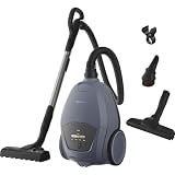 Electrolux 700 Silent Aspirateur avec Sac EB71U2LDB, Ultra Silencieux 59 DB, Brosse AllFloor Auto Tous Sols, Filtre Hygiène E12 Lavable, Rayon d’Action 12 m, 3,5 L, Bleu Denim Clair