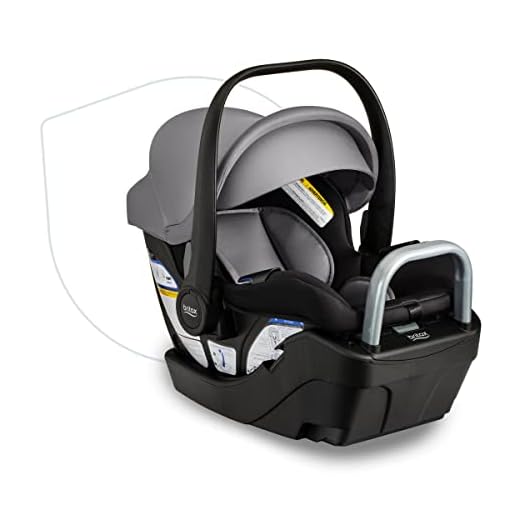 Britax Willow S Infant Car Seat with Alpine Base, ClickTight Technology, Rear Facing Car Seat with RightSize System, Graphite Onyx
