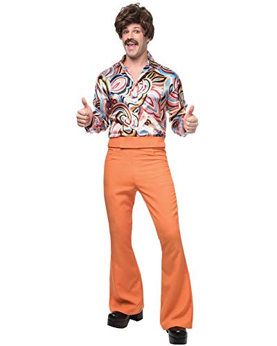 Costume Culture Men's 70s Dude Costume Orange (Rust) Standard
