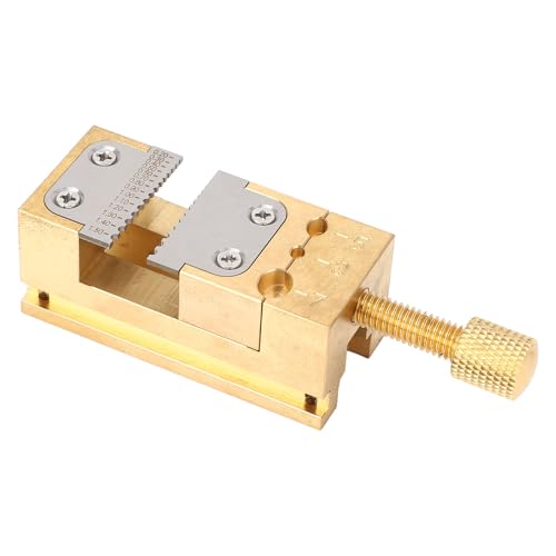 Watch Repair Vise Clamp, Copper Watch Repair Tool Splint Hole Diameter 0.2 to1.5mm Pointer Tube Clamp, Watchmaker Tool for Home Maintenance and Professional Use