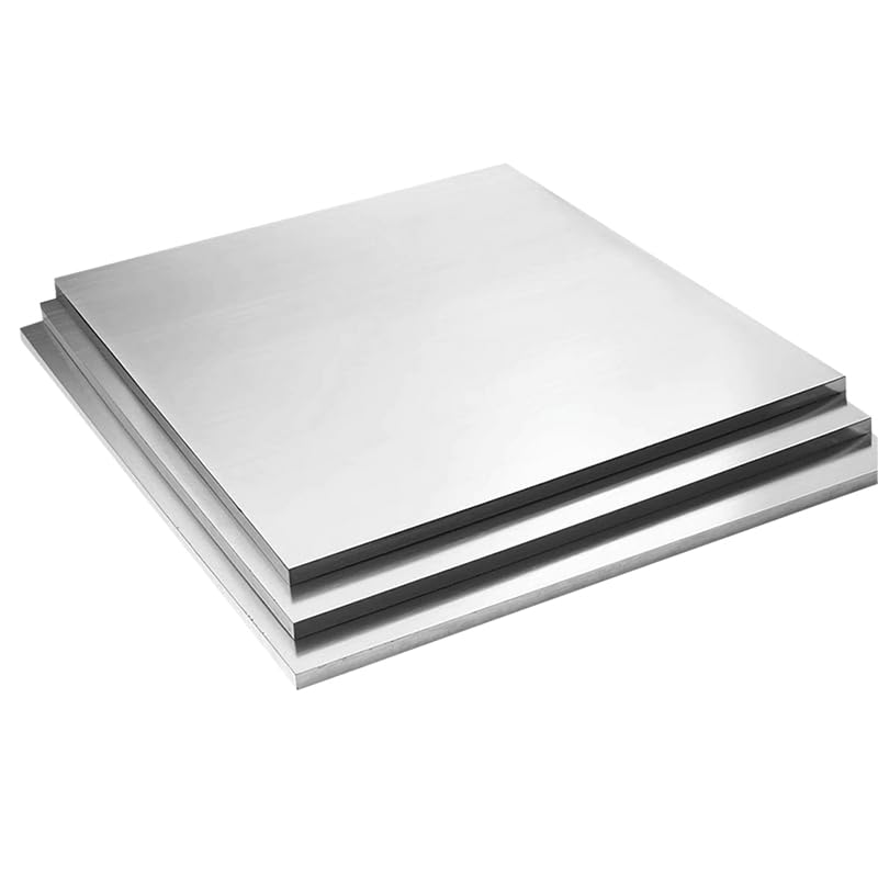 1 Piece 304 Stainless Steel Plate Thickness 0.3-5MM Square Sheet Plates Flat Brushed Metal Polished Board Laser Cutting Sheet (5.0X100X100MM)