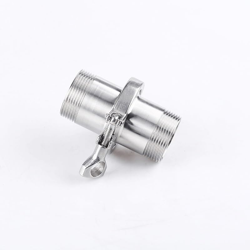 Adapter tulejkowy z gwintem Tri Clamp ze stali nierdzewnej SS304 z łącznikiem rurowym z uszczelką silikonową(DN50 x Ferrule 77.5)
