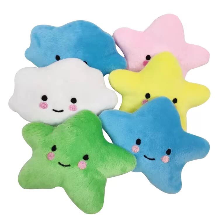 KUTKUT Smile Star Pet Squeaky Plush Toy for Puppy and Small Dogs Rubber Squeaky Toy, Plush Toy for Dog & Cat (B0BG816FDF) Amazon Price History, Amazon Price Tracker