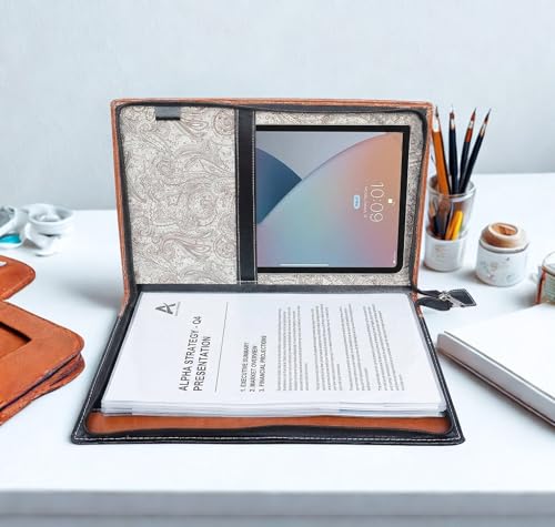 Image of STREPE ZK 20 Leafs A4 Document File Folder for Offices, Multipurpose Professional Leather File Folders for Documents and All Type of Papers and Certificates