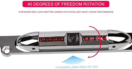 Backup Camera License Plate Frame HD Night Vision Rear View Waterproof Compatible with JVC Car Radio KW-M560BT KW-M730BT KW-M740BT KW-M740BT KW-V40BT KW-V120BT KW-V240BT KW-V850BT KW-AV61BT KW-M590BT