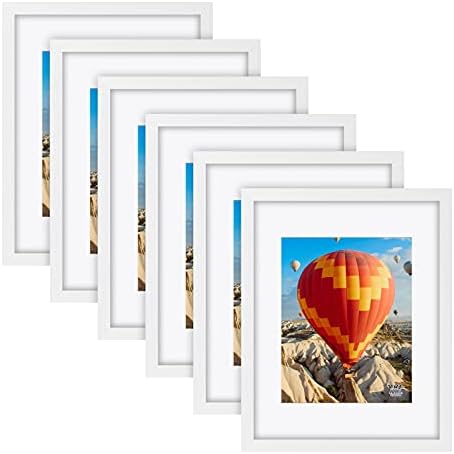 RR ROUND RICH DESIGN 11x14 inch Picture Frames Made of Solid Wood and HD Glass Display Photos 8x10 with Mat or 11x14 Without Mat 3PK Black