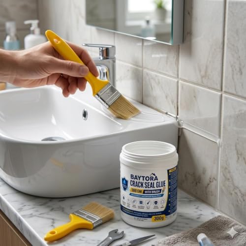 Image of Waterproof Glue for Leakage Strong & Transparent Water Proof Glue Plus Brush Epoxy Resin for Water Proofing for Indoor & Outdoor Crack Seal Agent Roof Water Leakage Glue Adhesive Sealant 300gm