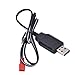 Tbest USB Charging Cable for 1573 Electric Toy Remote Control Alloy Engineering Car Toy Vehicle(Black) -Cable