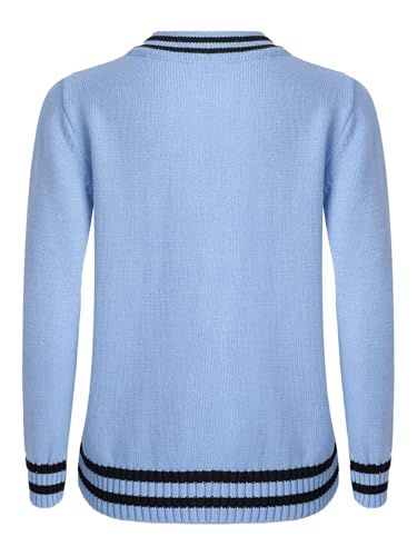 Hularka Kids Boys Girls Cardigan V-Neck School Uniform Button Down Knit Sweater Casual Long Sleeve Knitwear Outwear2