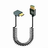 MoSundi Mini-HDMI-auf-HDMI-Spiralkabel, 8K @ 60Hz, 48 Gbit/s, Hochgeschwindigkeit, kompatibel mit...