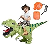 [エムアールジー] ハロウィン コスプレ キッズ 恐竜 子供用 着ぐるみ ライダー 怪獣 仮装 男の子 女の子 コスチューム かわいい ティラノサウルス ダイナソー 空気で膨らむ (Mサイズ)