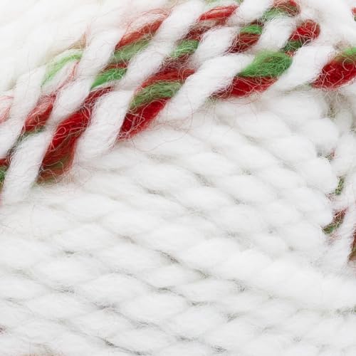 Image of Lion Brand Yarn, Wool-Ease Thick & Quick Yarn Mistletoe, Multicolor, 3 Pack
