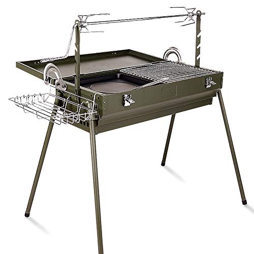 Holzkohlegrill Außen Durable Charcoal Grill Faltbare bewegliche Griff Edelstahl-Grill. Outdoor BBQ Camping Terrasse Kochen (Color :
