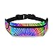 LUNLUMO Ceinture de course à pied avec extension de ceinture, sac banane à motif en spirale multicolore pour course à pied, entraînement, cyclisme, voyage