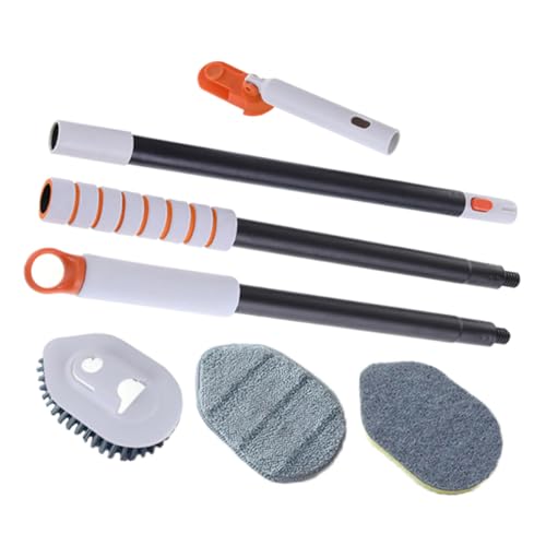 PATKAW 1 Juego Cepillo de Piso Painted depuración dispensador Cepillo de Limpieza Bol Floor Cleaner limpiasuelos fregador de Suelo de Ducha Cepillo para Manchas de Agua el plastico Orange