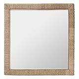 bali & pari Geralyn Japandi Natural Seagrass Square Wall Mirror