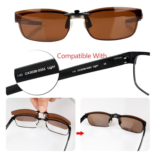 Image of Polarized CLIP-ON Sunglasses for Oakley Metal Plate (55) OX5038 55x18 5038