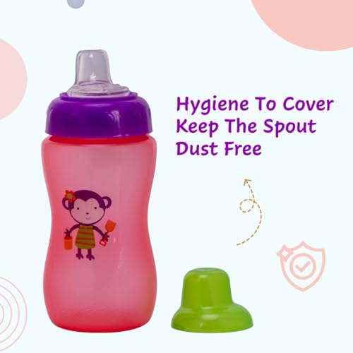 Image of Adore Spouty Silicon Soft Spout Sipper with Hood 270ml (Pink)