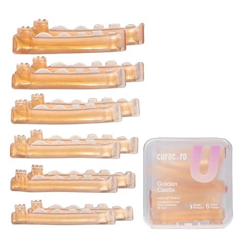 Curacoro Lash Lift Shields, 12 Pcs/6 Sizes Reusable Silicone Rods