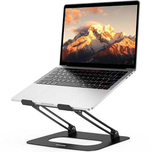 BESIGN LSX9 Soporte para Ordenador portátil, Ajustable, ergonómico, Soporte para Ordenador portátil, Compatible con portátiles de 10 a 14 Pulgadas (Negro)