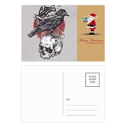 Cartes postales de Noël indiennes squelette totem pour décorer votre table de fête