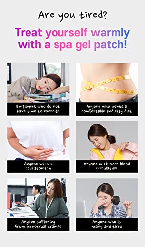 Spa Gelpatch 42°C Alpha Degree Menstruation Wrap For Cramp Relief And Pms, Disposable, Adhesive Heat Therapy Patches 8 Hours Sauna Effect Spa Patch 0.02 Inch Thin For Women & Men And Sap Pads (5) #TOP6