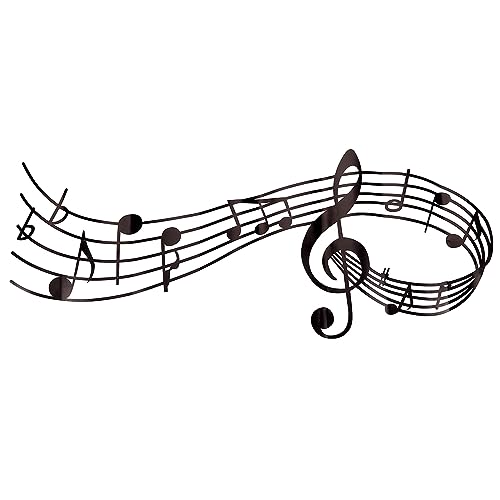 CREATCABIN Musique Note Stickers Muraux Vinyle Sticker Musique Mur Art Grand Noir PVC Adhésif Mural Esthétique Autocollants Décor Peel Stick pour Home Studio Classe...