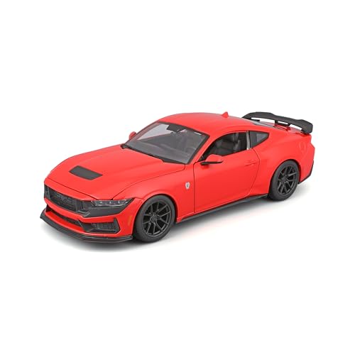 Maisto - Ford Mustang Dark Horse 2024 - Voiture Miniature en Métal - Échelle 1/24 - Reproduction Fidèle - Rouge - Cadeau Collectionneur Dès 3 Ans -...