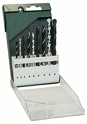 Bosch Accessories 2609255483 Forets HSS-R pour Métal Bois et Pierre 9 pièces