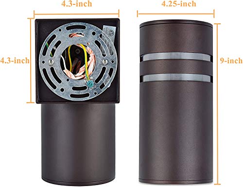 Image of rosykite Brown Outdoor Wall Sconce, Modern Patio Exterior Light Fixture