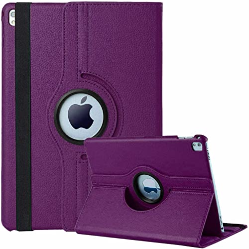 PU Leather Rotate Stand Case for iPad 9.7 inch 5th/6th Generation 2017/18 and For iPad Air 1st Generation and iPad Air 2 2013/14 (Purple) - Image 2