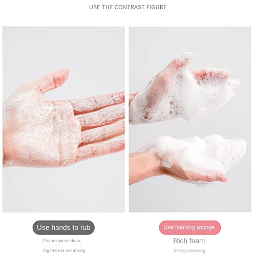 100Pcs Foaming Net With Suction Cup Foaming Sponge Facial Cleansing Bubble Net Handmade Soap Pocket Face Washing Bath Soap Foam Net #TOP7