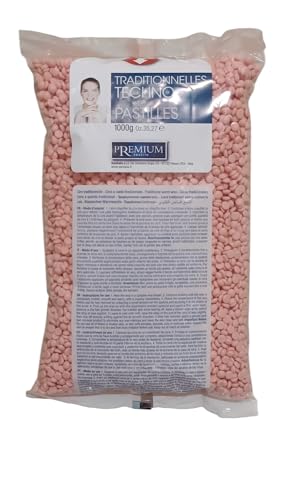 Premium Xanitalia - Pastillas de cera Techno en caliente, color rosa tradicional, 1000 g