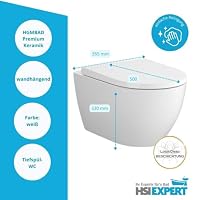 Geberit Spülkasten Omega 82 cm Bartolo WC spülrandlos Betätigungsplatte WC Sitz SoftClose Set – Ansicht 3