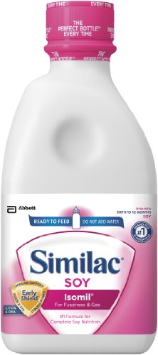 Similac Soy Isomil, Ready to Feed Infant Formula with Iron, 32-Fluid Ounce (Pack of 6)